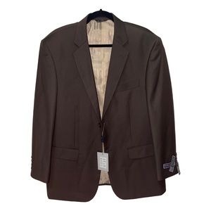 Mario Rossi Blazer Jacket - Men’s 40S Brown Pinstripe